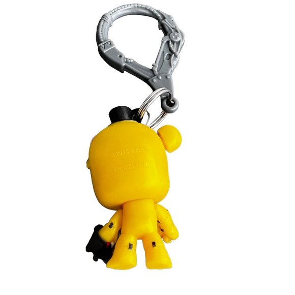 Five Nights at Freddys Yellow Freddy Keychain Clip on 2015 Scott C 2 inch - Picture 3 of 4